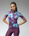 ALÉ Cycling short sleeve jersey - JARDIN 2.0 PR-E - purple/blue