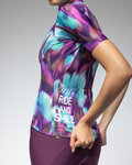 ALÉ Cycling short sleeve jersey - JARDIN 2.0 PR-E - purple/blue