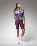 ALÉ Cycling short sleeve jersey - JARDIN 2.0 PR-E - purple/blue