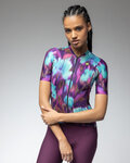 ALÉ Cycling short sleeve jersey - JARDIN 2.0 PR-E - purple/blue