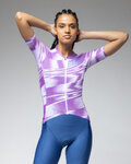 ALÉ Cycling short sleeve jersey - TECHNO PR-E - white/purple