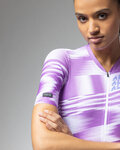 ALÉ Cycling short sleeve jersey - TECHNO PR-E - white/purple