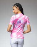 ALÉ Cycling short sleeve jersey - TECHNO PR-E - pink/white