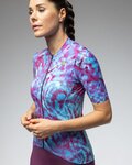 ALÉ Cycling short sleeve jersey - PR-E CLOROFILLA - blue/purple