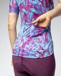 ALÉ Cycling short sleeve jersey - PR-E CLOROFILLA - blue/purple