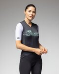 ALÉ Cycling short sleeve jersey - MEGABYTE 2.0 PR-E - black/white