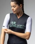ALÉ Cycling short sleeve jersey - MEGABYTE 2.0 PR-E - black/white