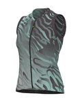 ALÉ Cycling sleeveless jersey - PRAGMA SURFACE PR-E - light green/brown