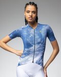ALÉ Cycling short sleeve jersey - PR-E FAN - blue/white