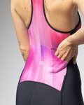 ALÉ Cycling skinsuit - TRIATHLON CRAZY - pink/black