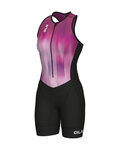 ALÉ Cycling skinsuit - TRIATHLON CRAZY - pink/black