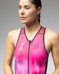 ALÉ Cycling skinsuit - TRIATHLON CRAZY - pink/black