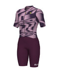ALÉ Cycling skinsuit - TECHNO PR-E - bordeaux