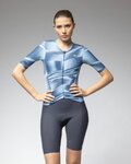ALÉ Cycling skinsuit - TECHNO PR-E - blue/grey