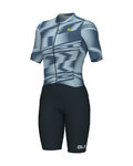 ALÉ Cycling skinsuit - TECHNO PR-E - blue/grey