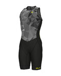 ALÉ Cycling skinsuit - TRIATHLON TRIPLE - grey/black