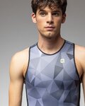 ALÉ Cycling skinsuit - TRIATHLON TRIPLE - grey/black