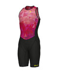 ALÉ Cycling skinsuit - TRIATHLON TRIPLE - pink/black