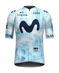 GOBIK Cycling short sleeve jersey - ODYSSEY MOVISTAR TEAM 24 - light blue/white