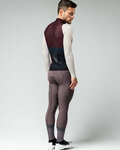 GOBIK Cycling winter long sleeve jersey - HYDER - anthracite/ivory/bordeaux