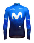 GOBIK Cycling winter long sleeve jersey - HYDER MOVISTAR TEAM 2024 - blue/white