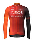GOBIK Cycling winter long sleeve jersey - HYDER INEOS GRENADIERS 2024 - red/orange