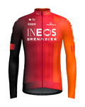 GOBIK Cycling winter long sleeve jersey - HYDER INEOS GRENADIERS 2025 - orange/red