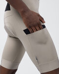 GOBIK Cycling bib shorts - GRIT 3.0 - beige