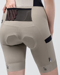 GOBIK Cycling bib shorts - GRIT 3.0 - beige