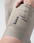 GOBIK Cycling bib shorts - GRIT 3.0 - beige