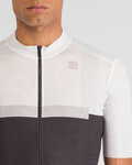 SPORTFUL Cycling short sleeve jersey - PISTA - white/black