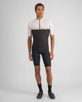 SPORTFUL Cycling short sleeve jersey - PISTA - white/black