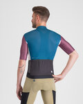 SPORTFUL Cycling short sleeve jersey - SUPERGIARA LOGO - blue/bordeaux