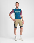 SPORTFUL Cycling short sleeve jersey - SUPERGIARA LOGO - blue/bordeaux