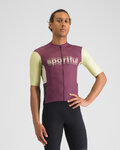 SPORTFUL Cycling short sleeve jersey - SUPERGIARA LOGO - bordeaux/ivory