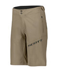 SCOTT Cycling shorts without bib - ENDURANCE - beige