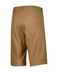 SCOTT Cycling shorts without bib - TRAIL FLOW W/PAD - brown