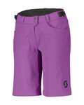 SCOTT Cycling shorts without bib - TRAIL FLOW W/PAD W - purple