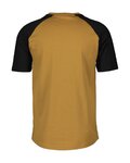 SCOTT Cycling short sleeve t-shirt - ICON RAGLAN - brown/black