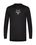 FOX Cycling summer long sleeve jersey - RANGER LS HEAD - black