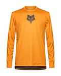 FOX Cycling summer long sleeve jersey - RANGER LS HEAD - brown