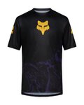 FOX Cycling short sleeve jersey - RANGER IMAGE PRINT SS - black/purple