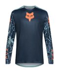 FOX Cycling summer long sleeve jersey - RANGER IMAGE PRINT LS - blue/light blue