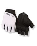 GIRO Cycling fingerless gloves - BRAVO II GEL - white