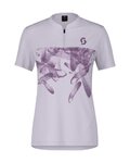 SCOTT Cycling short sleeve jersey - TRAIL FLOW ZIP SS W - purple