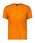 SCOTT Cycling short sleeve jersey - TRAIL FLOW ZIP W - orange