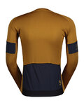 SCOTT Cycling summer long sleeve jersey - ENDURANCE PRO - brown/blue