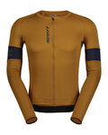 SCOTT Cycling summer long sleeve jersey - ENDURANCE PRO - brown/blue