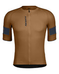 SCOTT Cycling short sleeve jersey - ENDURANCE PRO - brown/blue