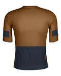 SCOTT Cycling short sleeve jersey - ENDURANCE PRO - brown/blue